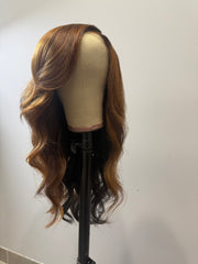 Brown Highlight Side-Part Unit